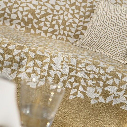 Guy Laroche Duomo Armchair Throw Two Sides Chenille 180x150cm Golden