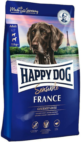 Happy Dog France 11kg Trockenfutter ohne Getreide für erwachsene Hunde mittlerer & großer Rassen mit Ente