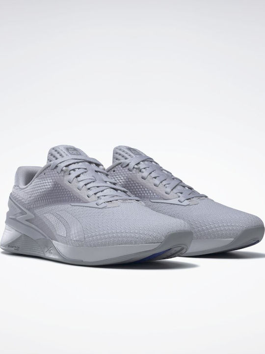 Reebok Nano X3 Sport Shoes for Training & Gym Cold Grey 2 / Cold Grey 4 / Vector Blue