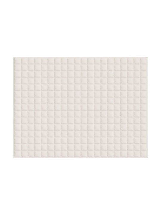 vidaXL Schwerkraftdecke Einzeln 152x203cm Hellcreme
