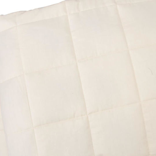 vidaXL Gravity Blanket Single 152x203cm Light Cream