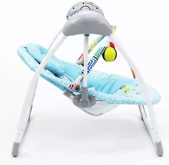 Asalvo Elektrisch Baby Relax Schaukel Musical mit Musik Blau für Kind bis 9kg