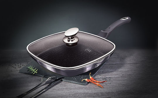 Berlinger Haus Metallic Line Грил С капачка от Алуминий с Каменно Покритие Carbon Pro Edition 28см