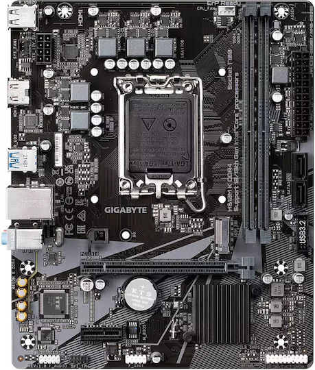 Gigabyte H610M K DDR4 rev. 1.0 Motherboard Micro ATX με Intel 1700 Socket