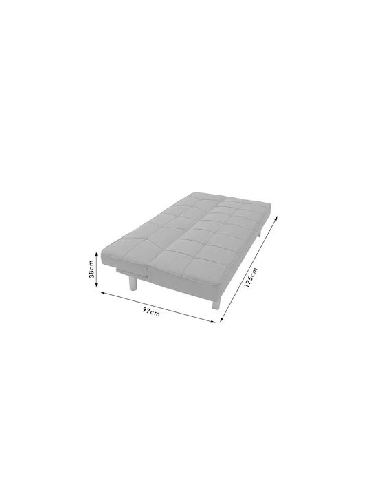 Travis Three-Seater Couch Bed Grey 175x83x74 cm