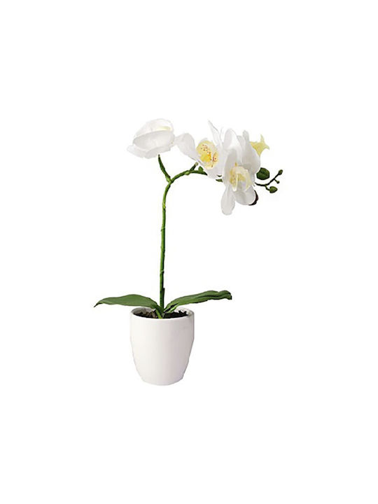 Iliadis Artificial Plant in Small Pot Orchid White 30cm 1pcs