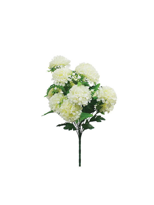 Marhome Buchet din Flori Artificiale Crizantema Champagne 50cm