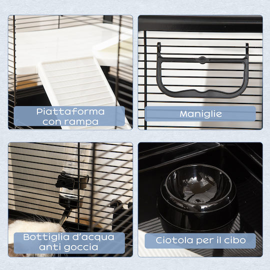 Pawhut Pawhut Rodents Cage Indian Hamster Cage 80x48x58cm