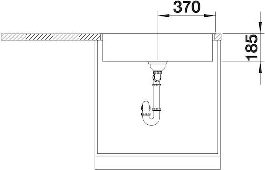 Blanco Zerox 700-IF 526246 Drop-In Sink Inox Satin W74xD44cm Dark Steel