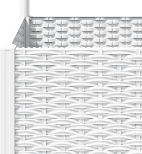 vidaXL Planter Box Plastic White 120x40x136cm.