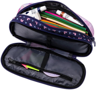 Polo Fabric Pencil Case with 2 Compartments