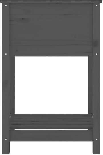 vidaXL Blumenkasten Hölzernes Gray 54x54x81cm.