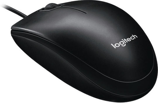 Logitech M100 Cu fir Mouse Negru