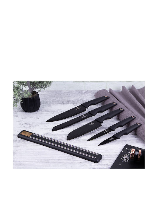 Berlinger Haus Black Rose Collection Messerset mit Block aus rostfreiem Stahl 5Stück