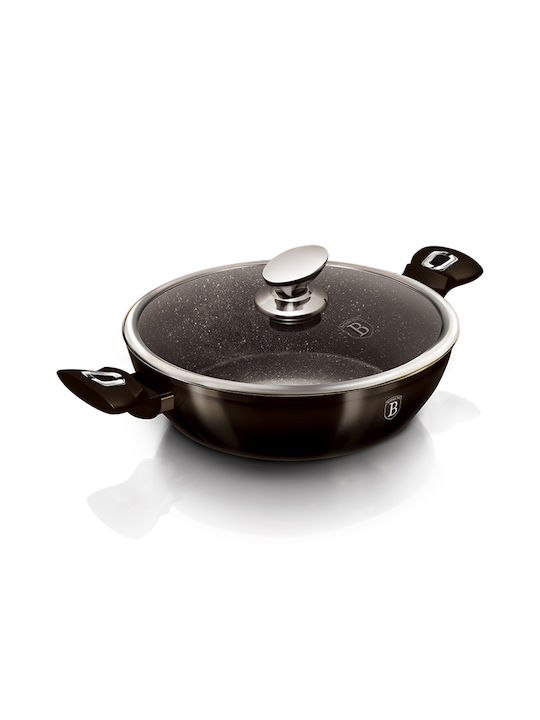 Berlinger Haus Metallic Line Shallow Pot made of Aluminum 3.8lt / 28cm Shiny Black