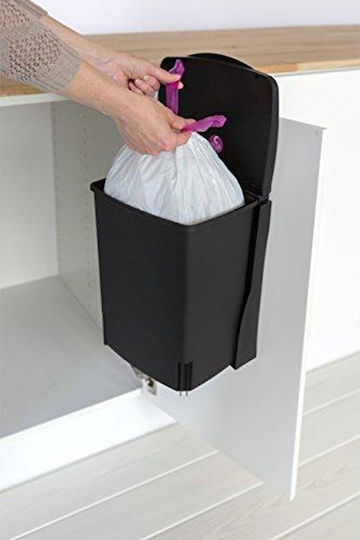 Brabantia Plastic Waste Bin with Pedal Black 10lt