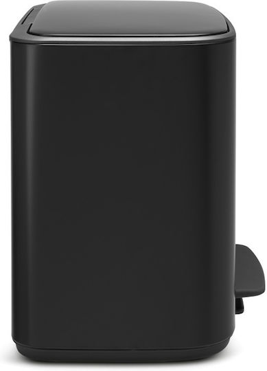 Brabantia Recycling Waste Bin Made of Inox with Pedal Black 33lt
