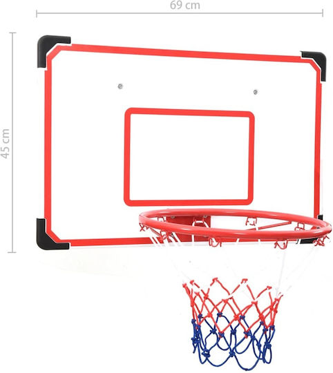 vidaXL Baschet Hoop cu Backboard 69x45buc