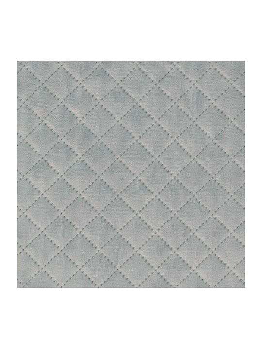 Borea Βελούδο Σετ Κουβερλί Μονό Microfiber Γκρι 160x220cm 2τμχ