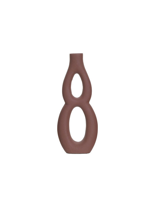 Inart Decorative Vase Brown 10x5x25cm