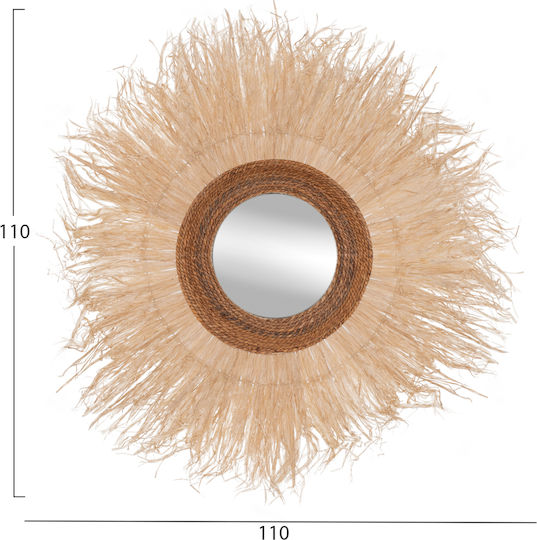 HomeMarkt HM7744 Καθρέπτης Μπεζ Διαμέτρου 110cm HomeMarkt HM7744 Καθρέπτης Μπεζ Διαμέτρου 110cm