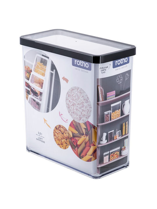 Rotho Babydesign Caseta Utilizare Generală Cu Capac Sticlă Transparentă 3200ml