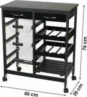 Urban Living Wooden Food Rack 8 Tiers Black Urban Living Wooden Food Rack 8 Tiers Black