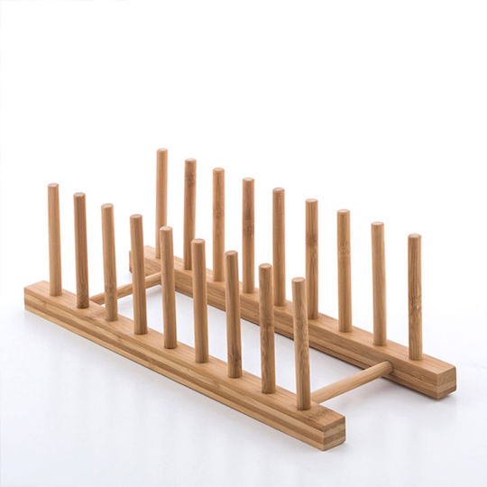 BigBuy Schrank-Geschirrständer Hölzernes 34x12x12,5cm Beige