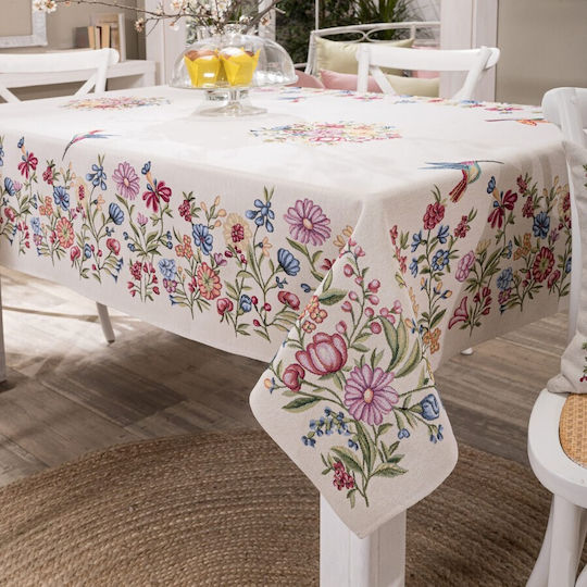 Teoran Aracena Easter Tablecloth Polyester Purple 140x140x140cm