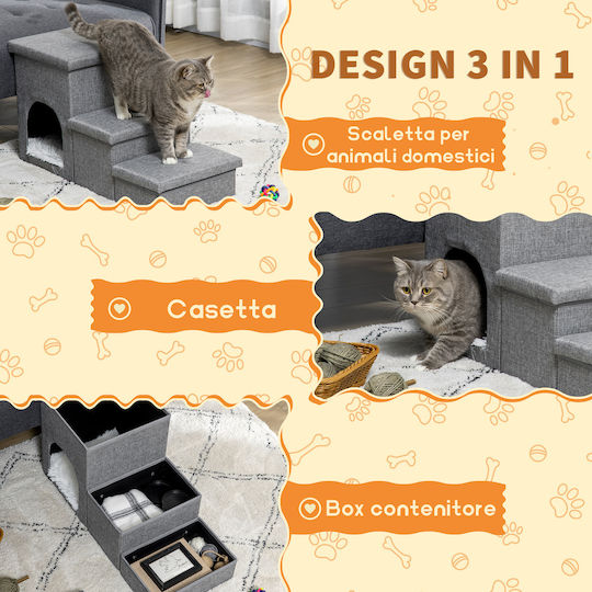 Pawhut Nest Cat Gray 73.5x33x40.5cm