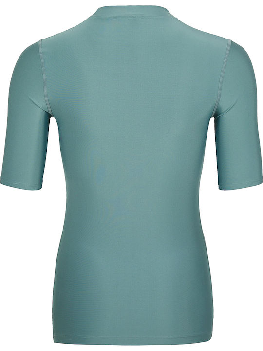 O'neill Bidart Skin Women's Short Sleeve Sun Protection Shirt Turquoise