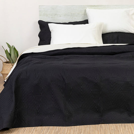 Borea Premium Cuvertură Single din Poliester Negru 160x240cm