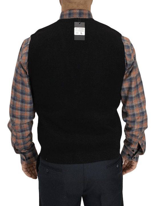 KNITTED VEST BLACK 106.18.DELUKA FREEMAN (106.18.DELUKA -BLACK-)