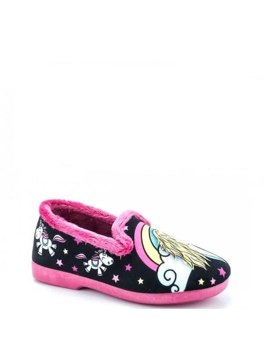 Alcalde Unicorn Closed Slippers Black - Black