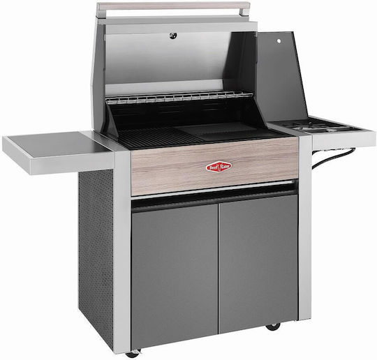 Beef Eater 1500 Series Grătar pe gaz Din fontă Grătar și Placă cu 4 buc 21.2kW și Arzător Lateral
