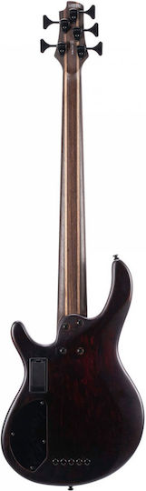 Cort 5-String Electric Bass Open Pore Trans Black