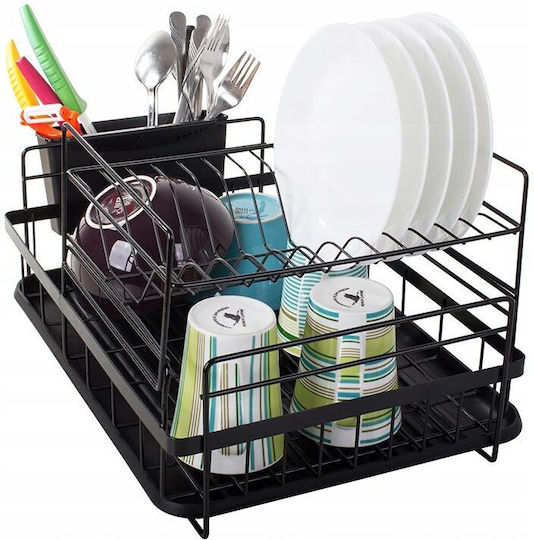 Metallic Black Sink Strainer 43x32x24cm