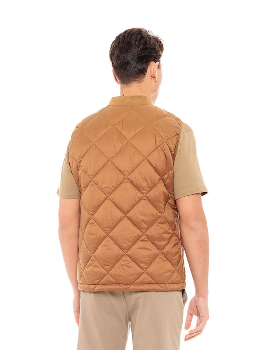 Biston Men's Sleeveless Puffer Jacket Camel