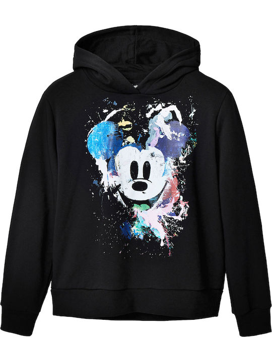 Mickey Дамски Суитшърт Худи Черен