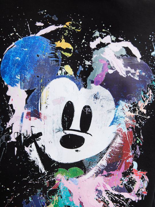Mickey Дамски Суитшърт Худи Черен