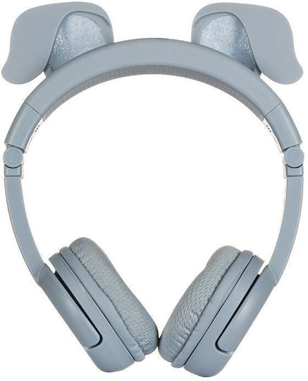 BuddyPhones PlayEars+ Kabellose Bluetooth Kinder Am Ohr Kopfhörer mit 24 Stunden Betriebszeit Blau