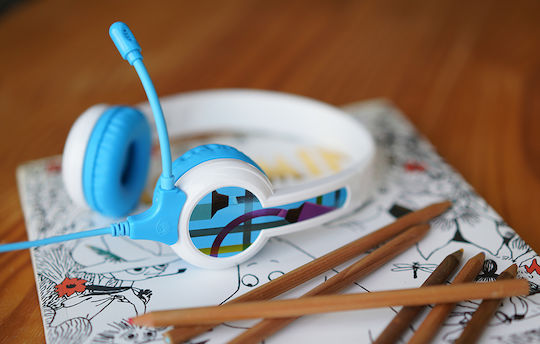 BuddyPhones StudyBuddy On Ear Multimedia Ακουστικά με μικρόφωνο και σύνδεση 3.5mm Jack σε Μπλε χρώμα