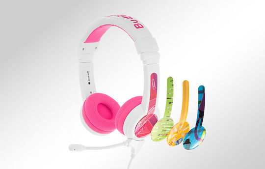Onanoff BuddyPhones School Ενσύρματα Παιδικά On Ear Ακουστικά Φούξια