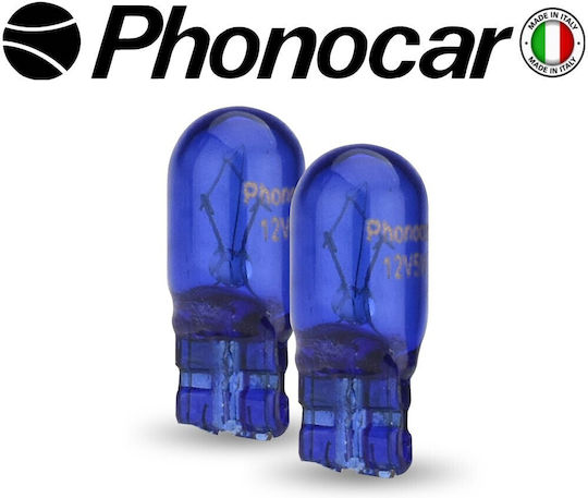 Phonocar Lamps Car T10 Halogen 4200K Natural White 12V 5W 2pcs