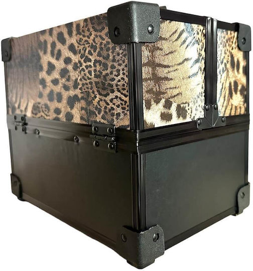 Ro-Ro Accessories Metallic Cosmetic Case Black H120xW26xD17cm