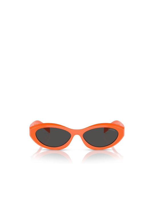 Prada Women's Sunglasses with Orange Plastic Frame and Gray Lens PR26ZS 12L08Z