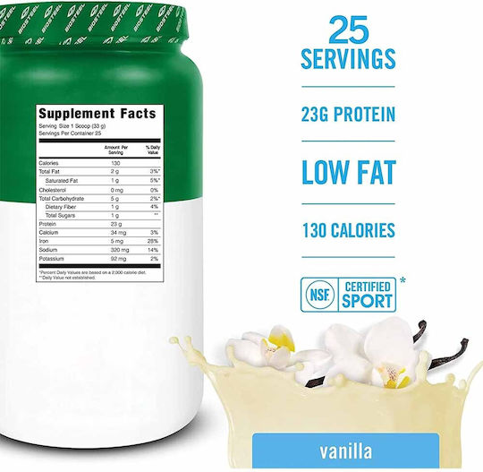 Biosteel Plant-Based Protein Χωρίς Γλουτένη & Λακτόζη με Γεύση Βανίλια 825gr