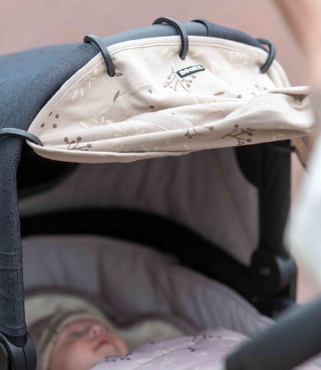 Dooky Sunshade Stroller Beige Romantic Leaves