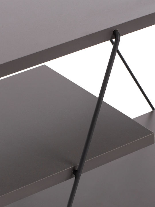 TV Stand Wooden Tars Gray L120xW32xH33cm