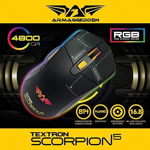 Armaggeddon Scorpion 5 RGB Gaming Ποντίκι 4800 DPI Μαύρο